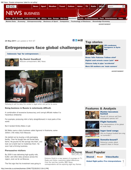 Entrepreneurs Face Global Challenges War