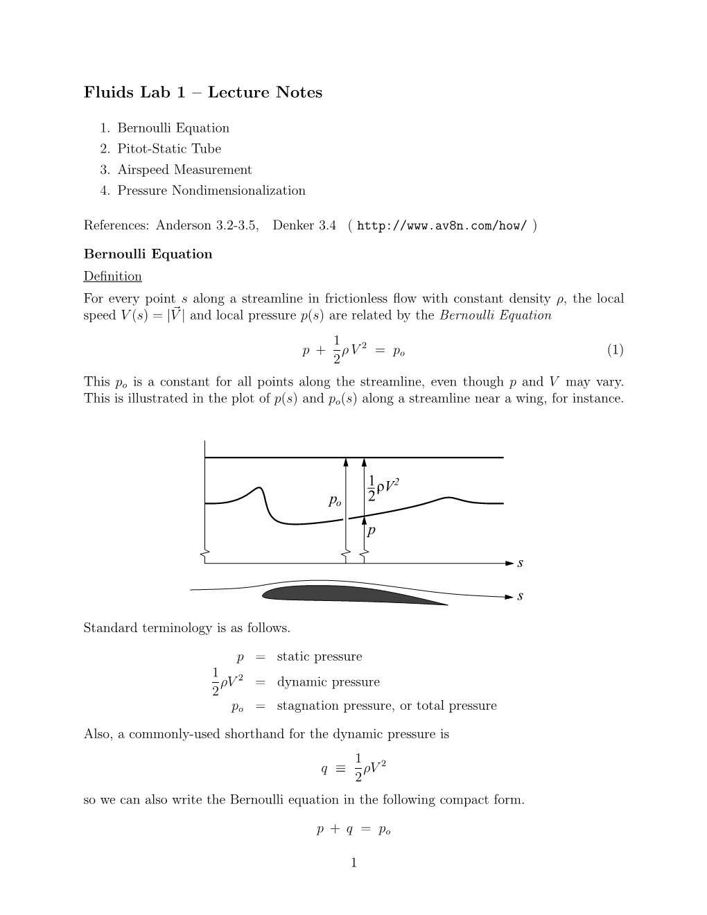 Fluids Lab 1 – Lecture Notes