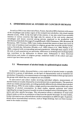 Epidemiological Studies of Cancer in Humans