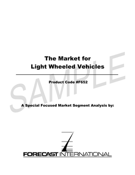 The Market for Light Wheeled Vehicles