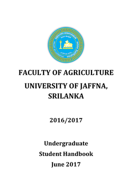 Faculty of Agriculture University of Jaffna, Srilanka