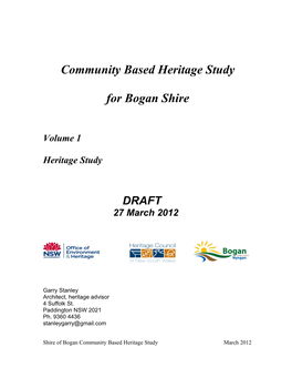 Bogan Shire Council Heritage Study1.85 MB