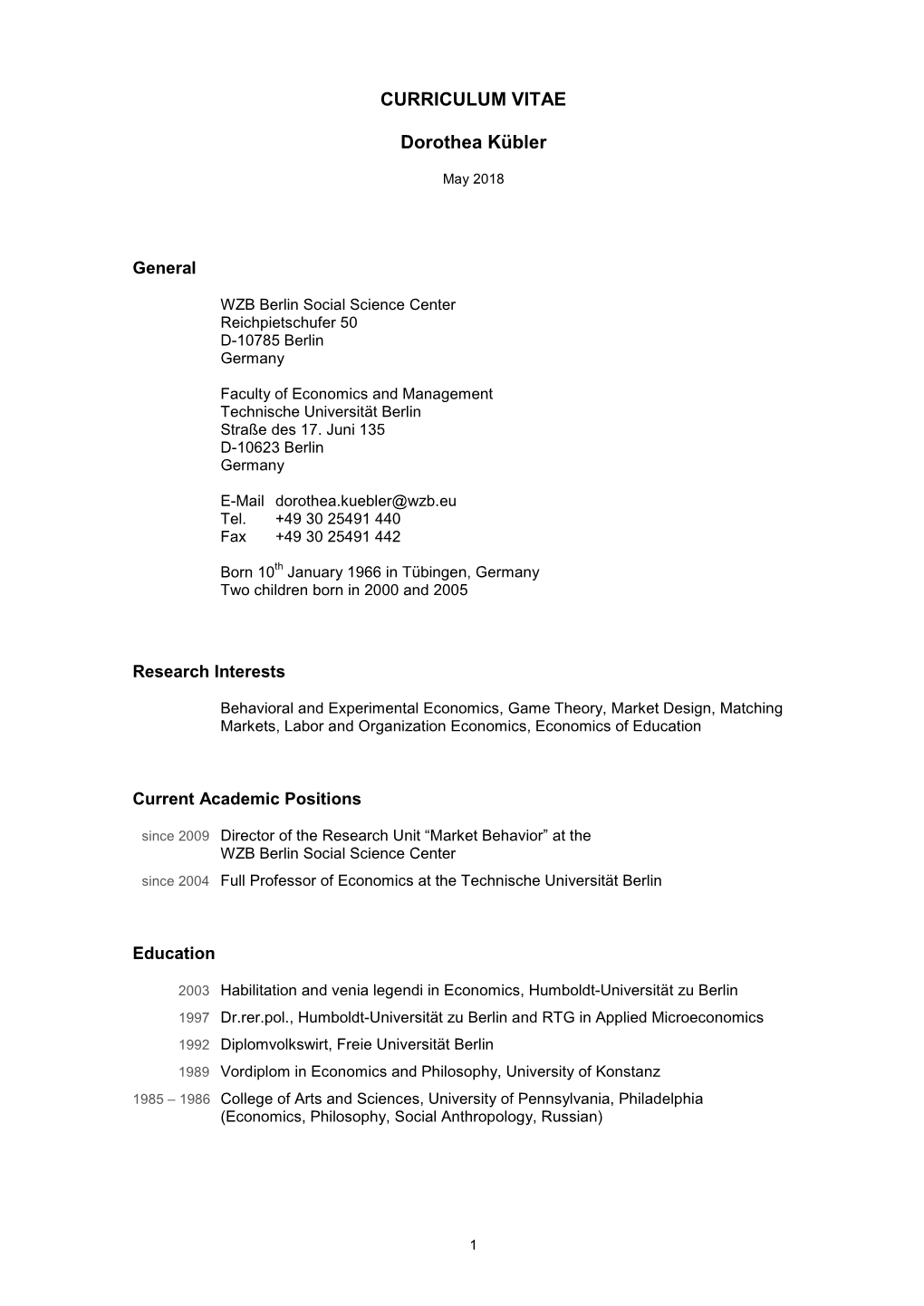 Curriculum Vitae}