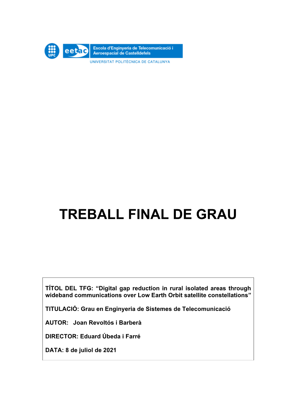 Treball Final De Grau