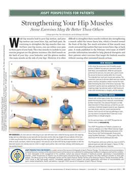 Strengthening Your Hip Muscles Some Exercises May Be Better Than Others