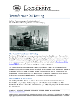 Transformer Oil Testing