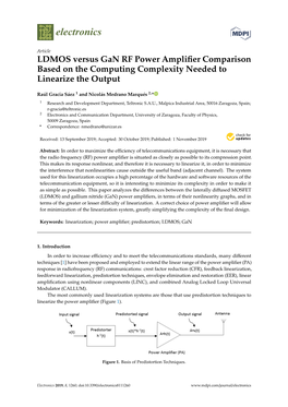 LDMOS Versus Gan RF Power Amplifier Comparison Based on the Computing Complexity Needed to Linearize the Output