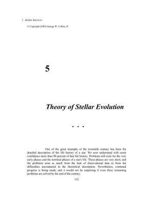 Chapter 5 Theory of Stellar Evolution