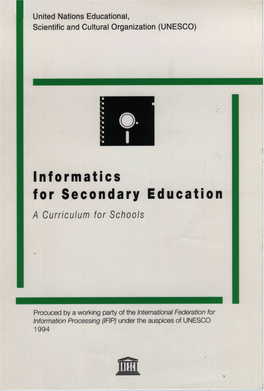 Informatics for Secondary Education
