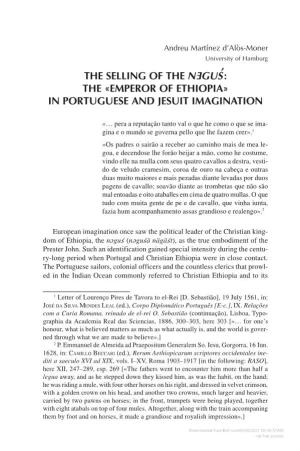 The ´Emperor of Ethiopiaª in Portuguese and Jesuit Imagination