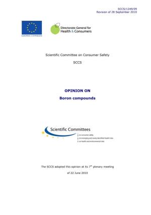 Scientific Committee on Consumer Safety SCCS