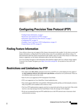 Configuring Precision Time Protocol (PTP)