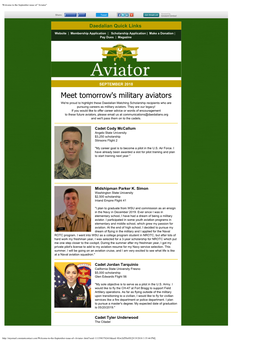 The September Issue of "Aviator"