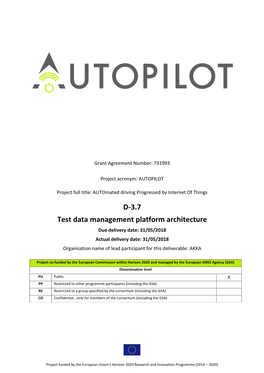 D3.7 Test Data Management Platform Architecture