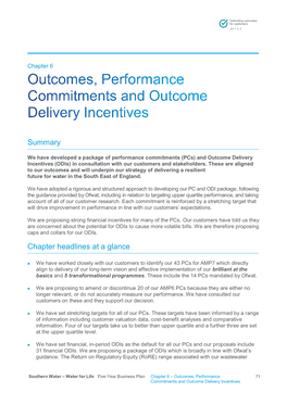 Chapter 6 – Outcomes, Performance Commitments And