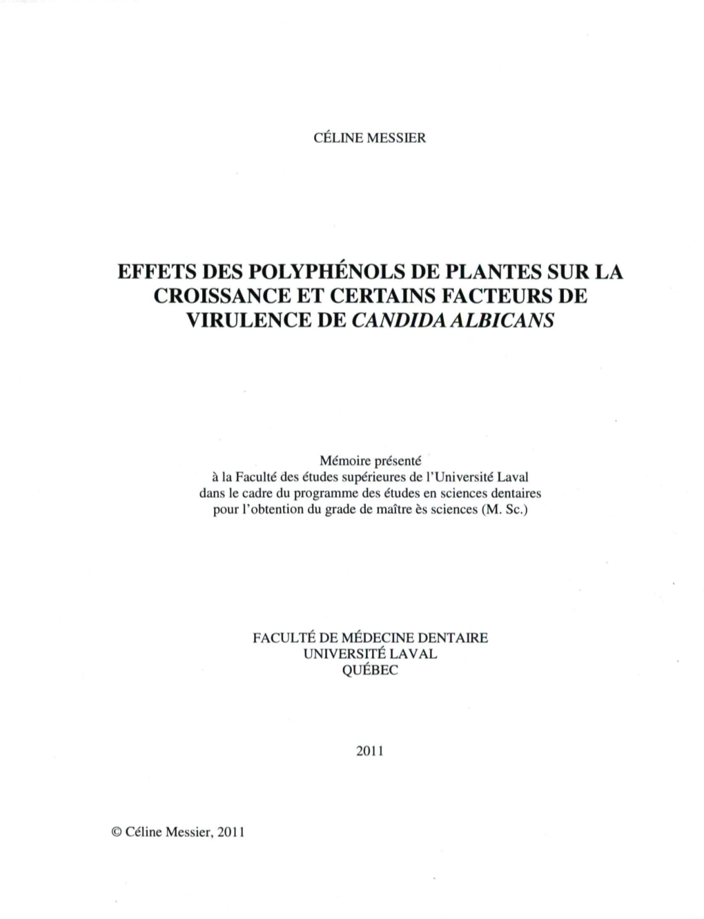 Effets Des Polyphénols De Plantes Sur La Croissance Et Certains Facteurs De