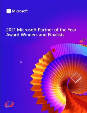 2021 Microsoft Partner of the Year Award Winners and Finalists