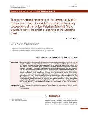 Tectonics and Sedimentation of the Lower and Middle Pleistocene Mixed Siliciclastic/Bioclastic Sedimentary Successions of the Io
