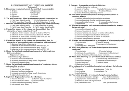 PATHOPHYSIOLOGY of PULMONARY SYSTEM 2 Test