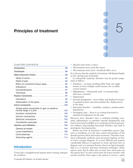 Principles of Treatment 5