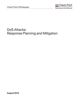 Dos Attacks: Response Planning and Mitigation