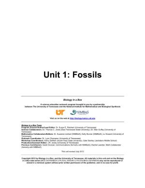 Unit 1: Fossils