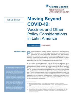 Moving Beyond COVID-19: Vaccines and Other Policy Considerations in Latin America