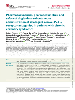 Pharmacodynamics, Pharmacokinetics, and Safety Of
