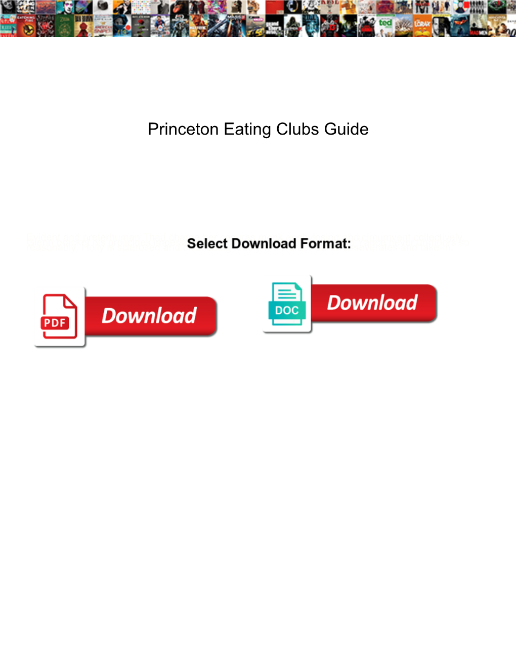 Princeton Eating Clubs Guide