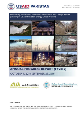Annual Progress Report (Fy2019) October 1, 2018-September 25, 2019