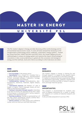 Master in Energy