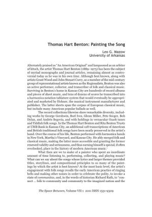 Thomas Hart Benton: Painting the Song Leo G