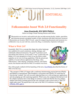 EDITORIAL Folksonomies Boost Web 2.0 Functionality
