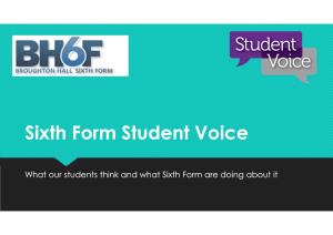 Sixth Form Student Voice
