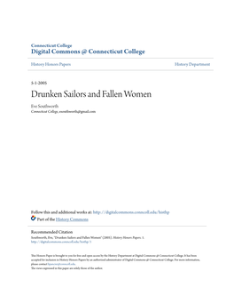 Drunken Sailors and Fallen Women Eve Southworth Connecticut College, Esouthworth@Gmail.Com