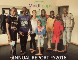 Annual Report Fy2016 Table of Contents