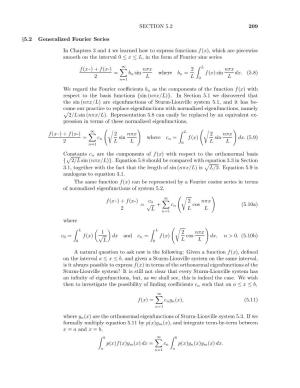 SECTION 5.2 209 §5.2 Generalized Fourier Series in Chapters 3 and 4
