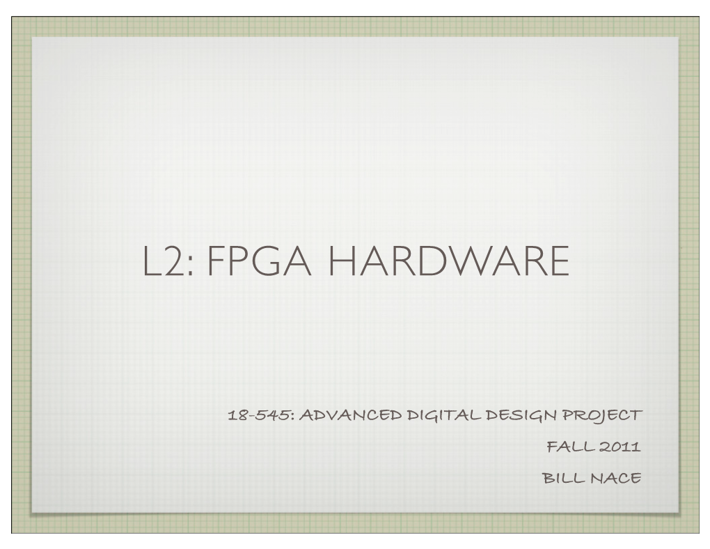 Fpga Hardware