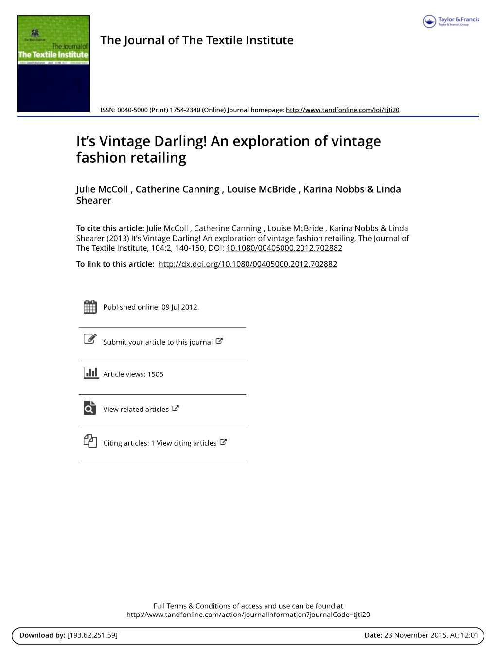 It's Vintage Darling!