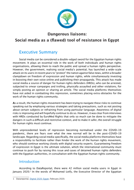 Social Media As a Flawed Tool for Resistance in Egypt