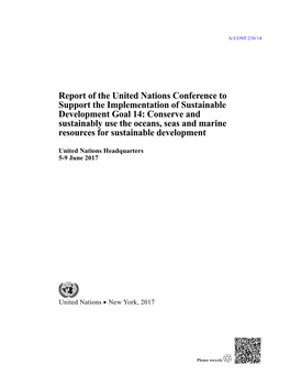 Report of the United Nations Conference To