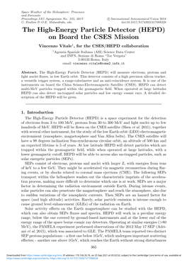 The High-Energy Particle Detector (HEPD) on Board the CSES Mission