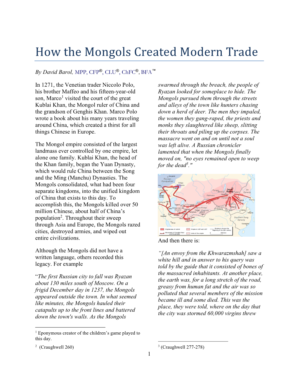 How the Mongols Created Modern Trade