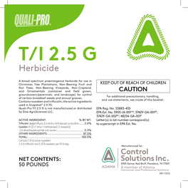 T/I 2.5 G Label