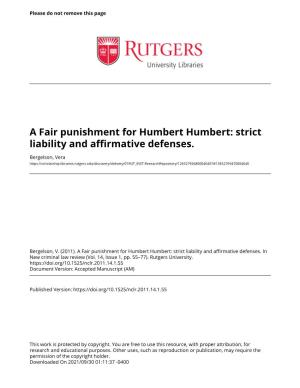 Strict Liability and Affirmative Defenses
