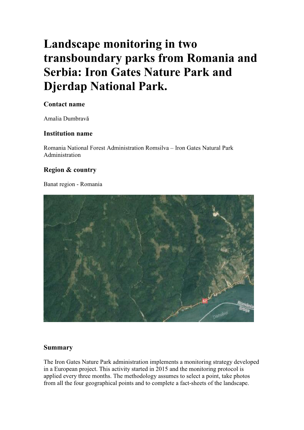 Iron Gates Nature Park and Djerdap National Park