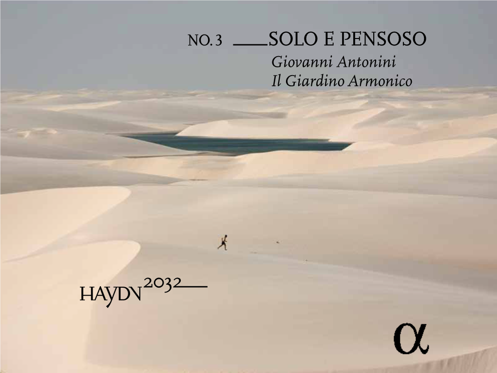 Solo E Pensoso Giovanni Antonini Il Giardino Armonico Menu Tracklist Haydn 2032