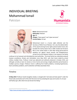 Case Briefing for Professor Mohammad Ismail