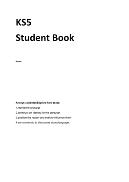 KS5 Student Book