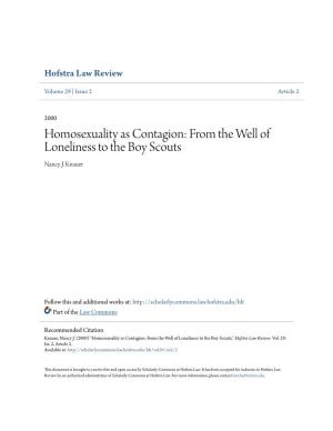 Homosexuality As Contagion: from the Well of Loneliness to the Boy Scouts Nancy J